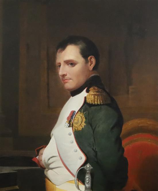 After Hippolyte Paul Delaroche (1797-1856) Napoleon in his study 30 x 25in.